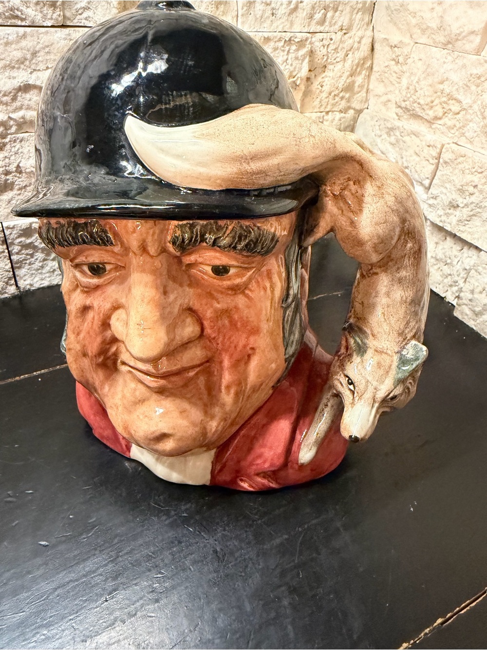 Vintage 1959 Royal Doulton  Gone Away Fox Hunter Large 8” Toby Jug D6531 England